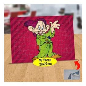 904910 Şapkalı Sevimli Şapşal Cüce 99 Parça Puzzle Yapboz Tablo