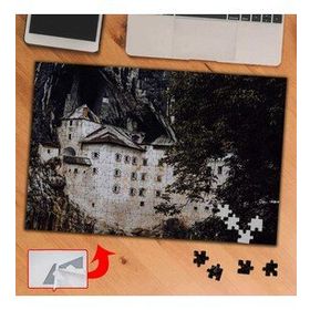 9051 Dağdaki Ev Ağaçlar Kayalıklar 240 Parça Puzzle Yapboz Tablo