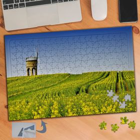 906 Yeşil Tarla Tabiat Manzarası 240 Parça Puzzle Yapboz Tablo
