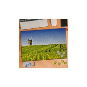 906 Yeşil Tarla Tabiat Manzarası 240 Parça Puzzle Yapboz Tablo
