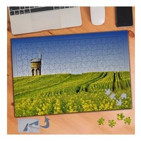 906 Yeşil Tarla Tabiat Manzarası 240 Parça Puzzle Yapboz Tablo