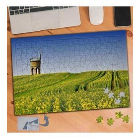 906 Yeşil Tarla Tabiat Manzarası 240 Parça Puzzle Yapboz Tablo