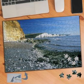 907 Deniz Kıyısı Dağ Tatil 240 Parça Puzzle Yapboz Tablo