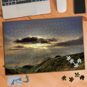 908 Bulut Ardında Güneş Manzara 240 Parça Puzzle Yapboz Tablo