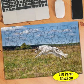 90982032 Rus Borzoy Cinsi Köpek 240 Parça Puzzle Yapboz