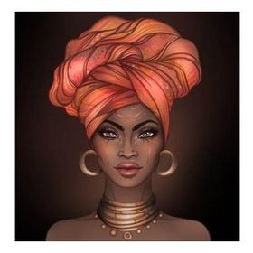90x110 cm Afrikalı Güzel 11 Sayılarla Boyama Seti Rulo Duvar Sticker