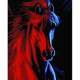 90x110 cm Atların Efendisi Sayılarla Boyama Seti Rulo Duvar Sticker