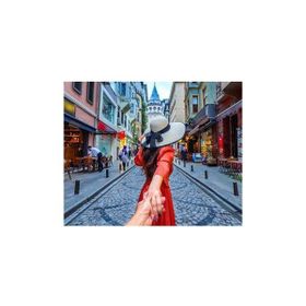 90x110 cm Galata Gezisi Sayılarla Boyama Seti Rulo Duvar Sticker