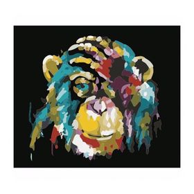 90x110 cm Maymun Renkli Sayılarla Boyama Seti Rulo Duvar Sticker