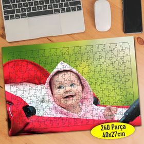 91292890 Gülümseyen Neşeli Bebek Suratı 240 Parça Puzzle Yapboz