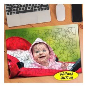 91292890 Gülümseyen Neşeli Bebek Suratı 240 Parça Puzzle Yapboz