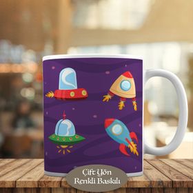 9167 Ufo Uzay Gemileri Roket Gök Bilimleri Kupa Bardak