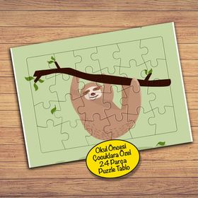 91PZ Ağaç Maymunu Eğlenceli Çocuklara Özel Puzzle Yapboz Tablo