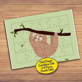 91PZ Ağaç Maymunu Eğlenceli Çocuklara Özel Puzzle Yapboz Tablo