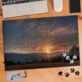 921 Arazi Ve Günbatımı Manzarası 240 Parça Puzzle Yapboz Tablo