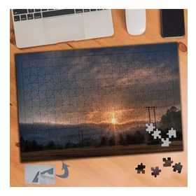921 Arazi Ve Günbatımı Manzarası 240 Parça Puzzle Yapboz Tablo