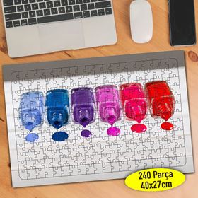 92152546 Renkli Dökülen Ojeler 240 Parça Puzzle Yapboz