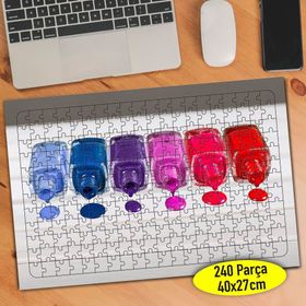 92152546 Renkli Dökülen Ojeler 240 Parça Puzzle Yapboz