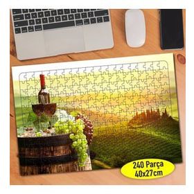 921749 Toskana İtalya Üzüm Şarap Fıçısı 240 Parça Puzzle Yapboz