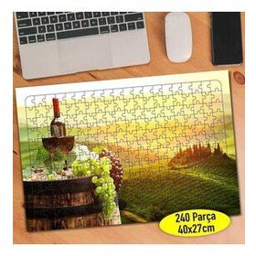 921749 Toskana İtalya Üzüm Şarap Fıçısı 240 Parça Puzzle Yapboz