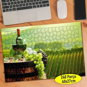 921756 Toskana İtalya Üzüm Şarap Fıçısı 240 Parça Puzzle Yapboz