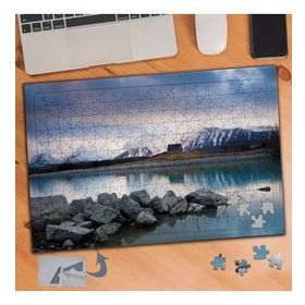 922 Karlı Dağlar Ve Deniz Manzarası 240 Parça Puzzle Yapboz Tablo