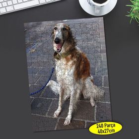 92473889 Rus Borzoy Cinsi Köpek 240 Parça Puzzle Yapboz