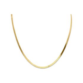 925 Ayar Gümüş Altın Kaplama 3 mm 45 cm Ezme Zincir Kolye