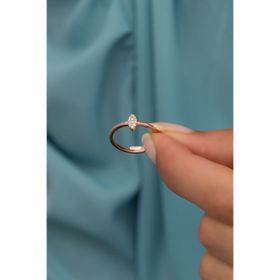 925 Ayar Gümüş Ayarlanabilir Zirkon Taşlı Mekik Tasarım Yüzük