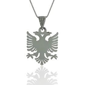 925 Ayar Gümüş Büyük Arnavut Kartalı 60 cm Uzun Zincir Kolye