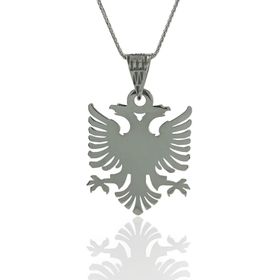 925 Ayar Gümüş Büyük Arnavut Kartalı 60 cm Uzun Zincir Kolye