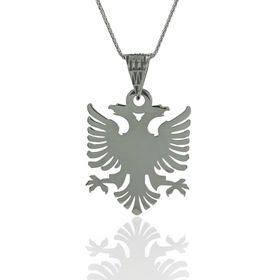925 Ayar Gümüş Büyük Arnavut Kartalı 60 cm Uzun Zincir Kolye