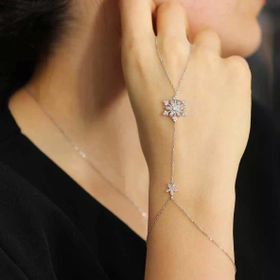 925 Ayar Gümüş Çiçekli Kar Tanesi Şahmeran