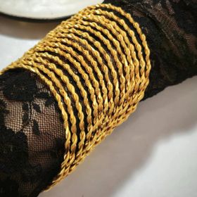925 Ayar Gümüş İkili Adana Burma Gold Bilezik