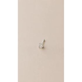 925 Ayar Gümüş Kare Zirkon Taşlı Mini Tragus Helix Piercing