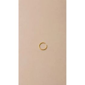 925 Ayar Gümüş Minimal Gold Renk Halka Burun Piercing