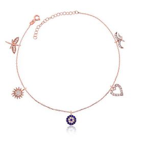 925 Ayar Gümüş Rose Şans Halhal