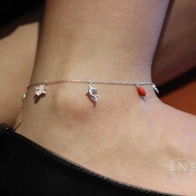 925 Ayar Gümüş Yaz Temalı Trend Halhal