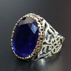 925 Ayar Gümüş Zirkon Taşlı Fasetalı Erkek Yüzük