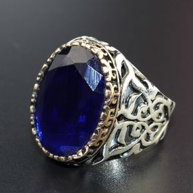 925 Ayar Gümüş Zirkon Taşlı Fasetalı Erkek Yüzük