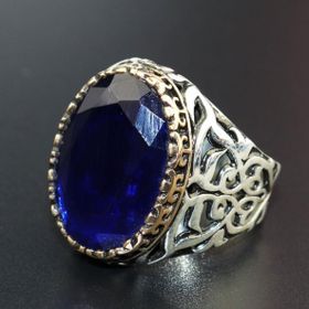 925 Ayar Gümüş Zirkon Taşlı Fasetalı Erkek Yüzük