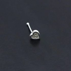925 Ayar Gümüş Zirkon Taşlı Kalp Şekilli Hızma