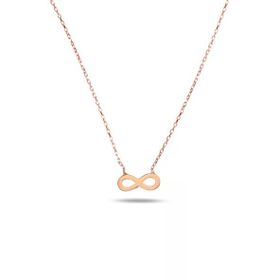 925 Ayar Rose Gold Sonsuzluk Model Sade Zarif Minimal Kadın Kolye