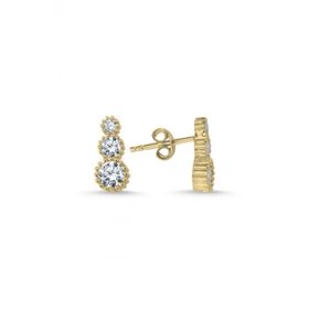 925 Ayar Süzme Model Zirkon Taşlı Kadın Küpe