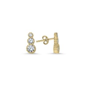 925 Ayar Süzme Model Zirkon Taşlı Kadın Küpe
