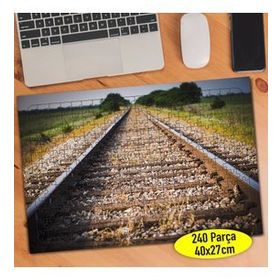 92531473 Uzun Demiryolu Tren Rayları 240 Parça Puzzle Yapboz