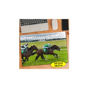 92538990 Hipodromda Koşan At ve Jokeyler 240 Parça Puzzle Yapboz