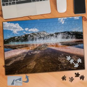 926 Sisli Dağlar Ve Göl Manzarası 240 Parça Puzzle Yapboz Tablo