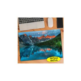 927 Yüksek Dağ Çam Ağaçları Göl Manzara 240 Parça Puzzle Yapboz