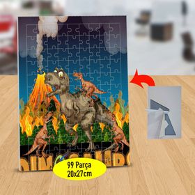 93 Patlamadan Kaçan Dinozorlar 99 Parça Puzzle Yapboz Tablo